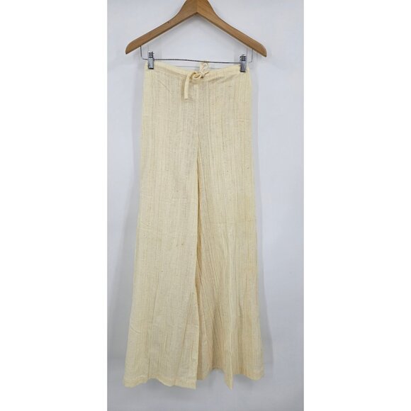 VTG Just for Joseph Magnin Cream Gauze Top and Pants Set Womens 13/11 Wide Leg - Picture 4 of 9